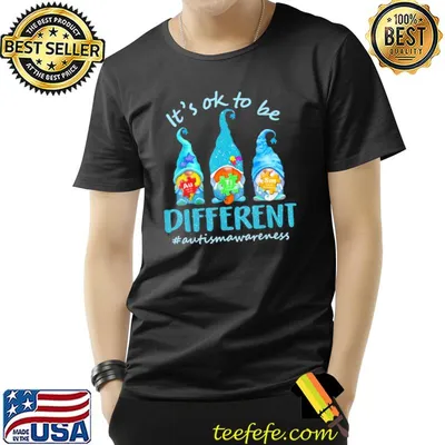 It's ok to be different autism awareness gnomes shirt