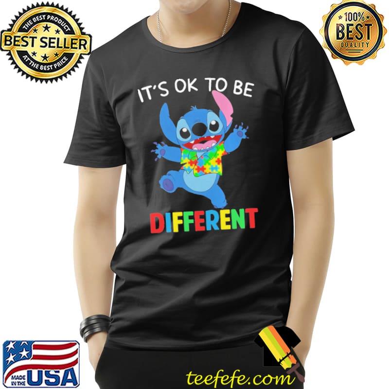 IT's Ok To Be Different Stitch Autism shirt