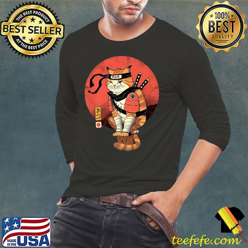 Japanese Ninja Kitty Kawaii Graphic Premium T-Shirt Long Sleeve Tee Japanese Ninja Kitty Kawaii Graphic Premium T-Shirt Long Sleeve Tee