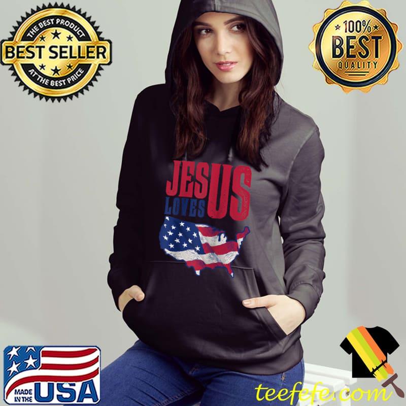 Jesus Loves US Shirt. Love America and Jesus Shirt Patriotic T-shirt