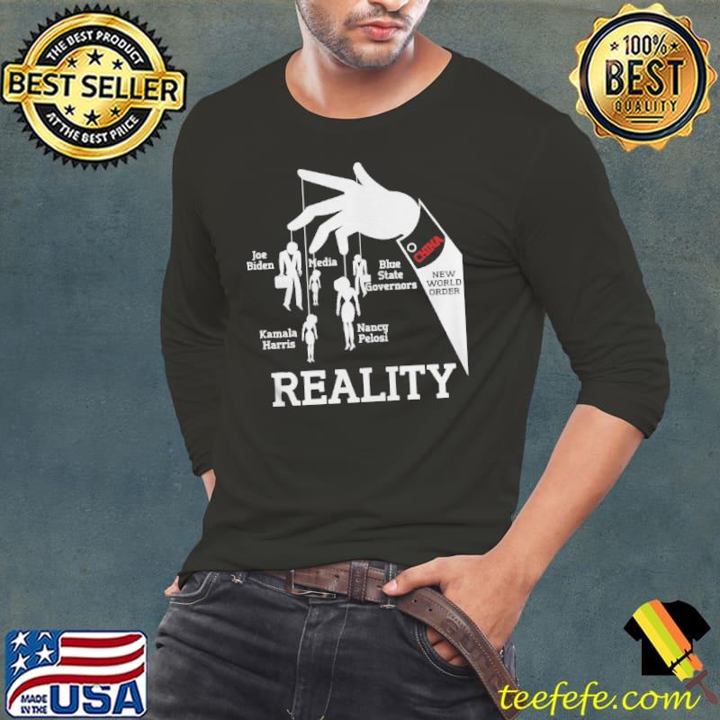 Joe Biden media Kamala Harris nancy pelosI blue state governors in China new world order reality Long Sleeve Tee Joe Biden media Kamala Harris nancy pelosI blue state governors in China new world order reality Long Sleeve Tee