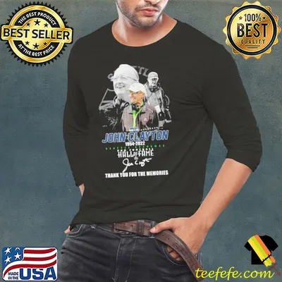 John Clayton 1954 2022 Seattle Seahawks Pro Football Hall Of Fame Shirt