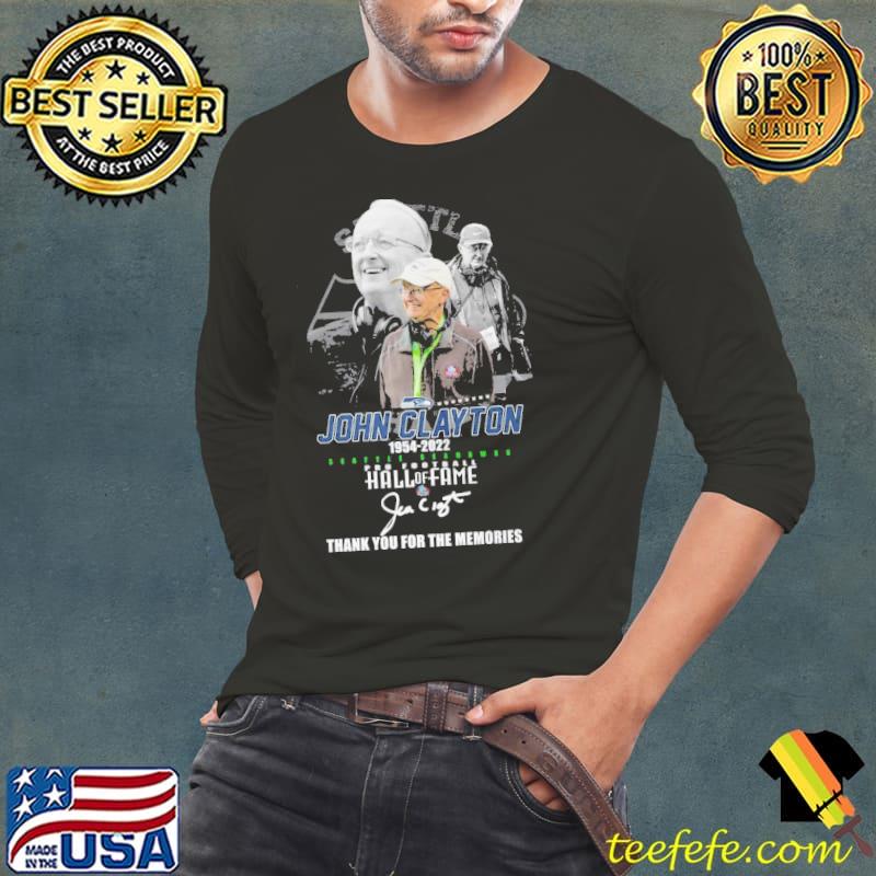 John Clayton 1954 2022 Seattle Seahawks Pro Football Hall Of Fame Shirt