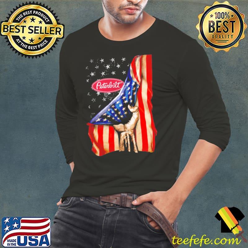 Kansas city Chiefs American flag peterbilt Long Sleeve Tee Kansas city Chiefs American flag peterbilt Long Sleeve Tee