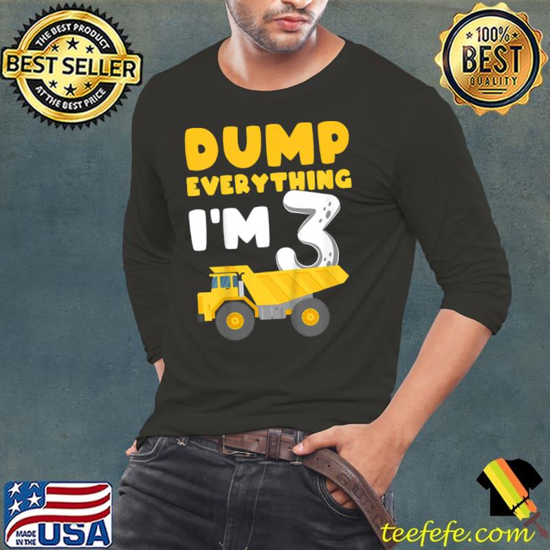 Kids Construction Truck 3rd Birthday Boy Excavator 3 year old T-Shirt Kids Construction Truck 3rd Birthday Boy Excavator 3 year old T-Shirt