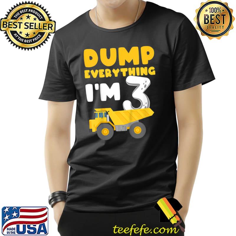 Kids Construction Truck 3rd Birthday Boy Excavator 3 year old T-Shirt Unisex Kids Construction Truck 3rd Birthday Boy Excavator 3 year old T-Shirt Unisex