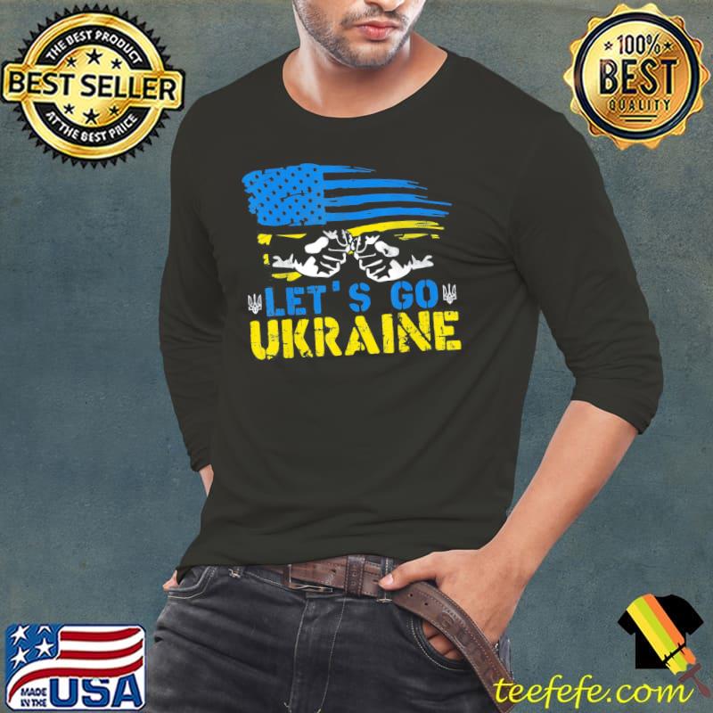 Let's go ukrainian flag American Ukraine we supporter ukraïna Long Sleeve Tee Let's go ukrainian flag American Ukraine we supporter ukraïna Long Sleeve Tee