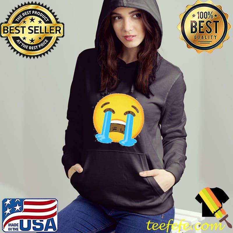 Loudy crying face emojI shortsleeve Hoodie Loudy crying face emojI shortsleeve Hoodie