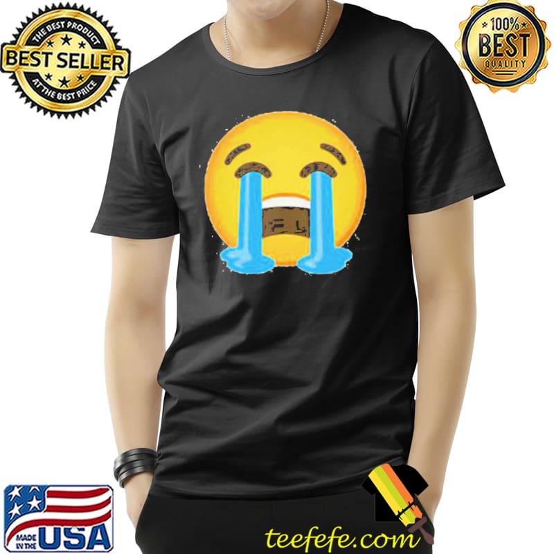 Loudy crying face emojI shortsleeve shirt