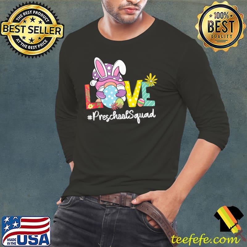 love preschool teacher Gnomes bunny egg Teacher Easter day T-Shirt Long Sleeve Tee love preschool teacher Gnomes bunny egg Teacher Easter day T-Shirt Long Sleeve Tee