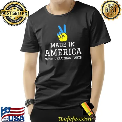 Made in America with ukrainian parts Ukraine usa shirt