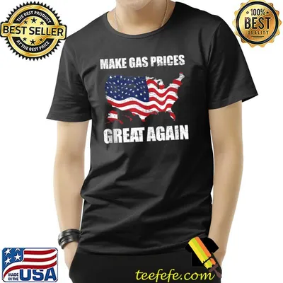 Make Gas Prices Great Again USA American Flag Vintage T-shirt