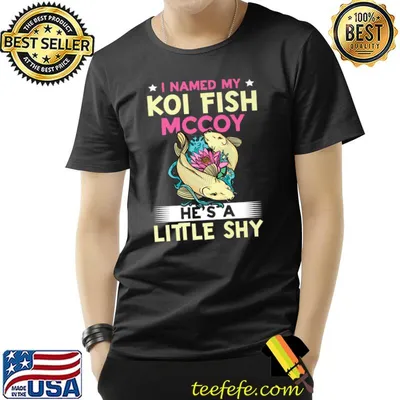Mccoy-He's A Little Shy Koi Fish Design For Pondkeepers Premium T-Shirt