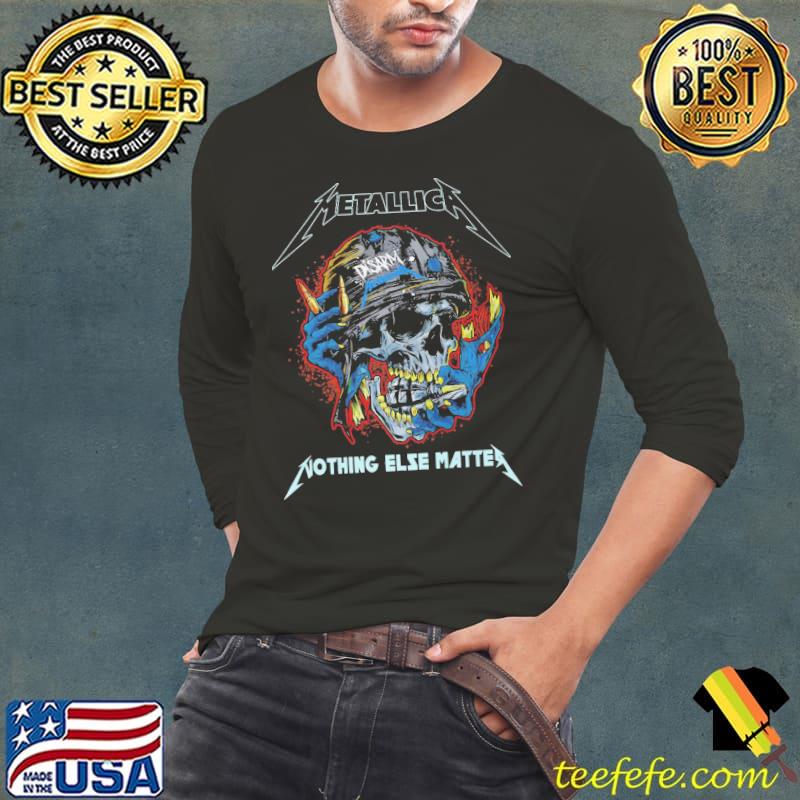 Metallic Nothing Else Matte Skull Shirt Long Sleeve Tee Metallic Nothing Else Matte Skull Shirt Long Sleeve Tee