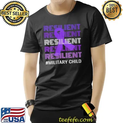 Month of The Military Child Purple Up Soldier Kids Resilient T-shirt