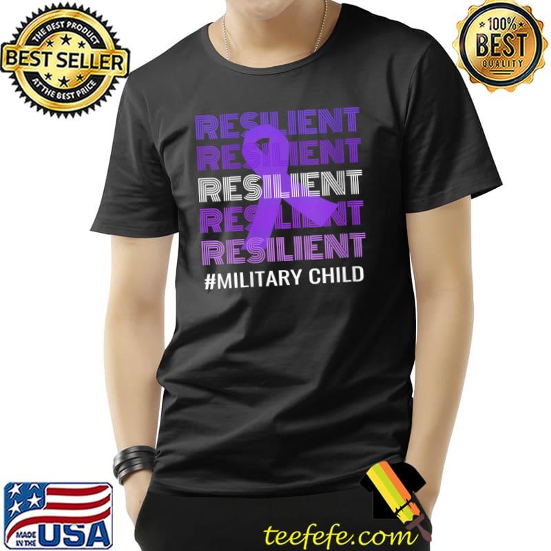 Month of The Military Child Purple Up Soldier Kids Resilient T-shirt