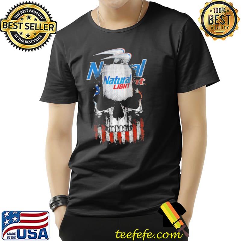 Natural Light Beer Skull American Flag Shirt Unisex Natural Light Beer Skull American Flag Shirt Unisex