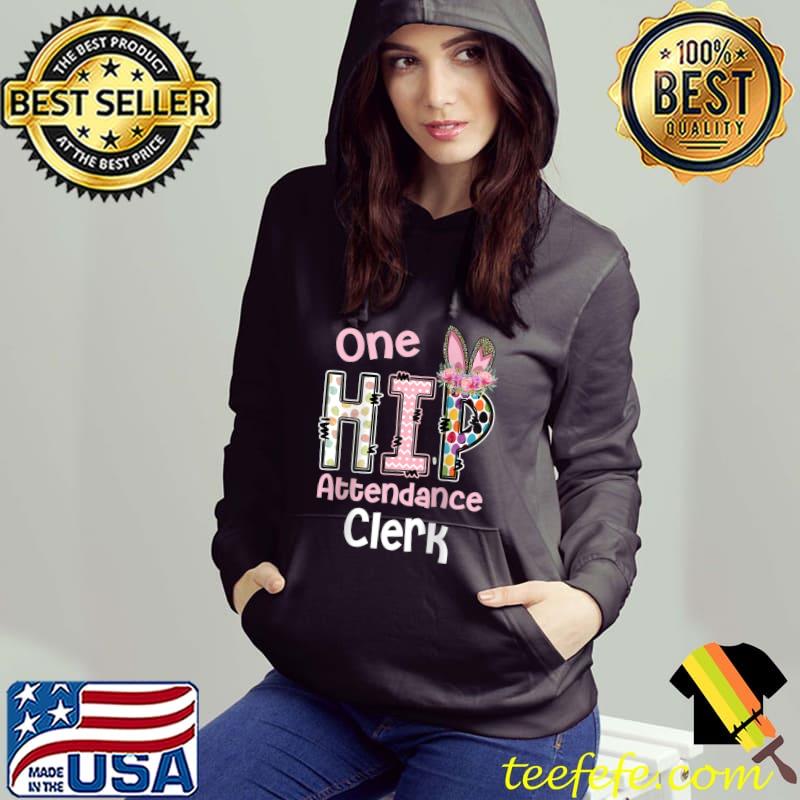 Nice One Hip Attendance Clerk, Leopard School Staff Easter T-shirt Nice One Hip Attendance Clerk, Leopard School Staff Easter T-shirt