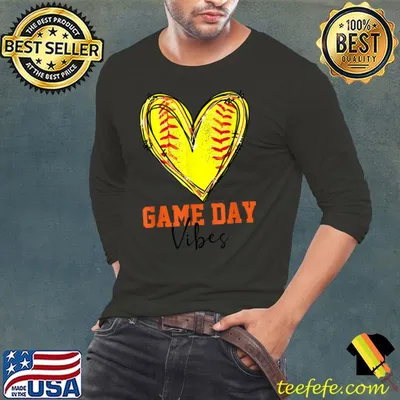 Novelty Softball Game Day Vibes Softball Mom Softball Season T-Shirt