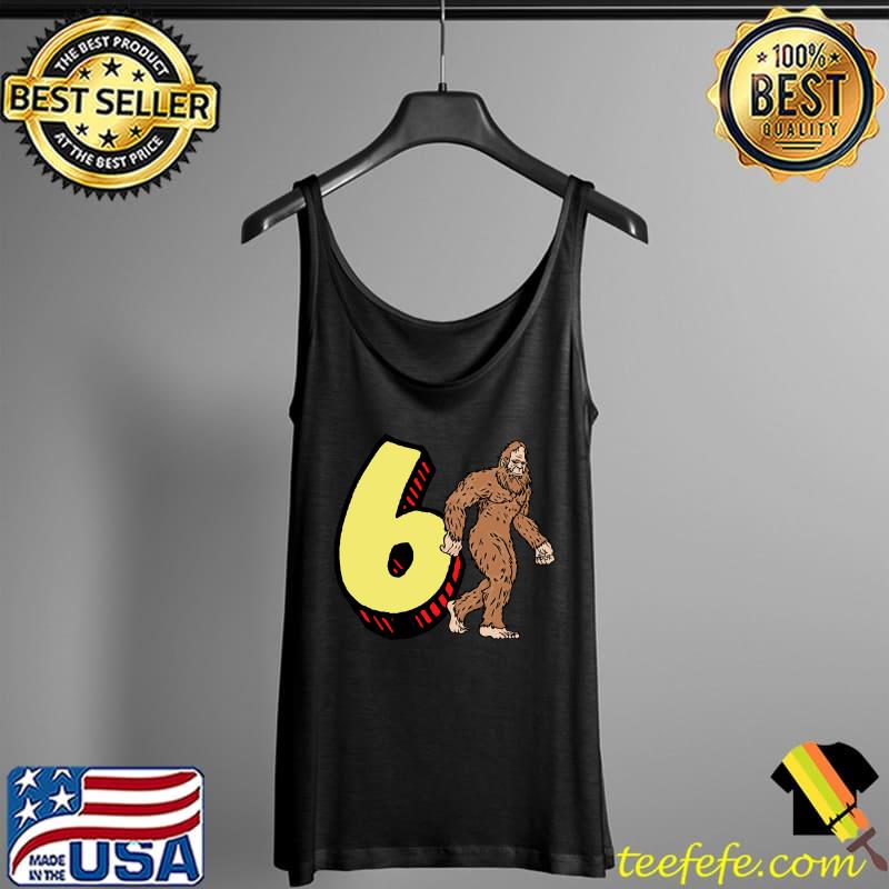 Official Bigfoot 6th Sixth Birthday Sasquatch 6 Year Old Yeti T- Tank Top Official Bigfoot 6th Sixth Birthday Sasquatch 6 Year Old Yeti T- Tank Top