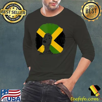 Official Women's Black Jamaica Proud Jamaica Flag Patriotic Jamaican T-shirt