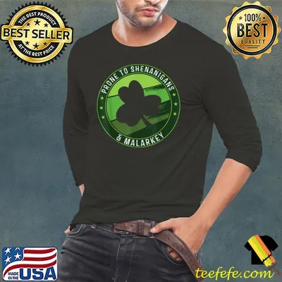Original Prone To Shenanigans And Malarkey Funny St Patricks Day Boys T-Shirt