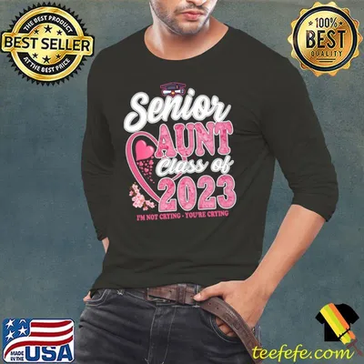 Original Senior Aunt Class Of 2023 Heart Graduation Senior 23 Grad T-shirt