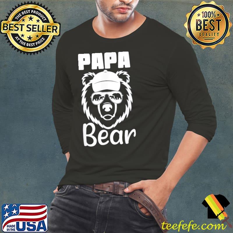 Papa Bear Sunglasses Dad Father T-Shirt Long Sleeve Tee Papa Bear Sunglasses Dad Father T-Shirt Long Sleeve Tee