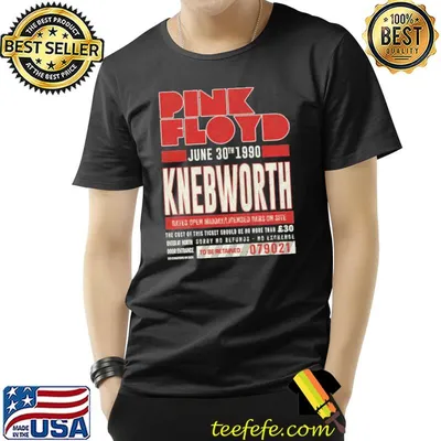 Pink Floyd knebworth 90 red shirt
