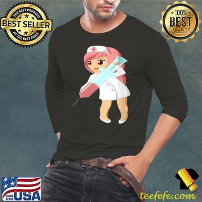 Premium Chibi style Kawaii Anime Nurse Girl T-shirt
