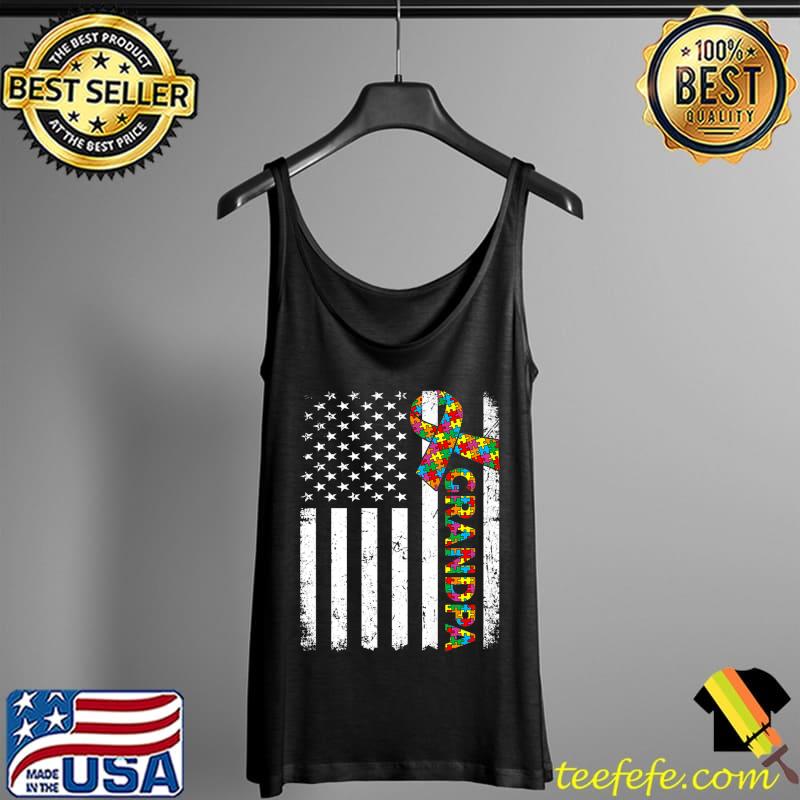 Premium Distressed Autism Grandpa American Flag Family Matching Premium T-Shirt Tank Top Premium Distressed Autism Grandpa American Flag Family Matching Premium T-Shirt Tank Top