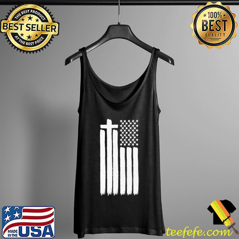 Proud American Flag Religious Items Patriot Christian Cross T- Tank Top Proud American Flag Religious Items Patriot Christian Cross T- Tank Top