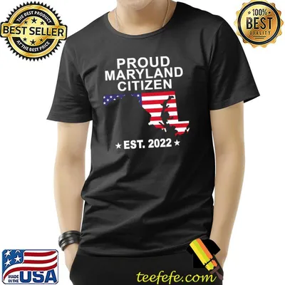 Proud Maryland Citizen 2022 US Flag New Maryland citizenship Premium T-Shirt