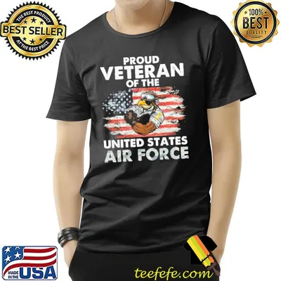 Proud Veteran Of The United States Air Force American Flag Eagles Shirt