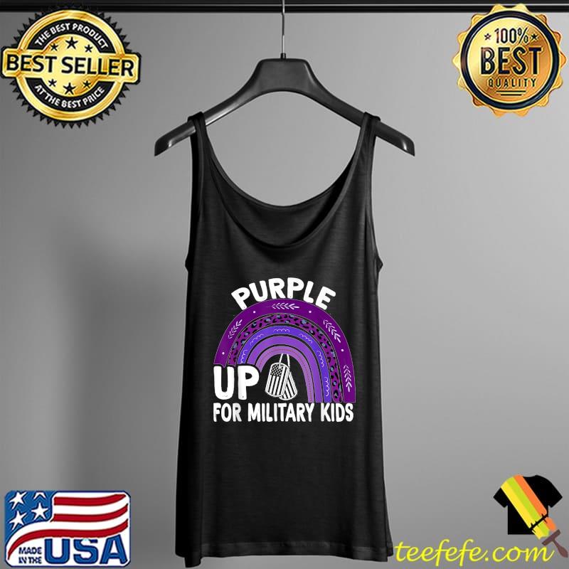 Purple up for Military Kids Rainbow Military Child Month T-Shirt Tank Top Purple up for Military Kids Rainbow Military Child Month T-Shirt Tank Top