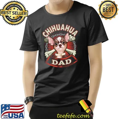 Retro Chihuahua Dad Dad Gift Daddy Dog Owner Pet Father T-Shirt