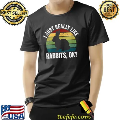 Retro Rabbit I Just Really Like Rabbits OK Pet Owner T-shirt