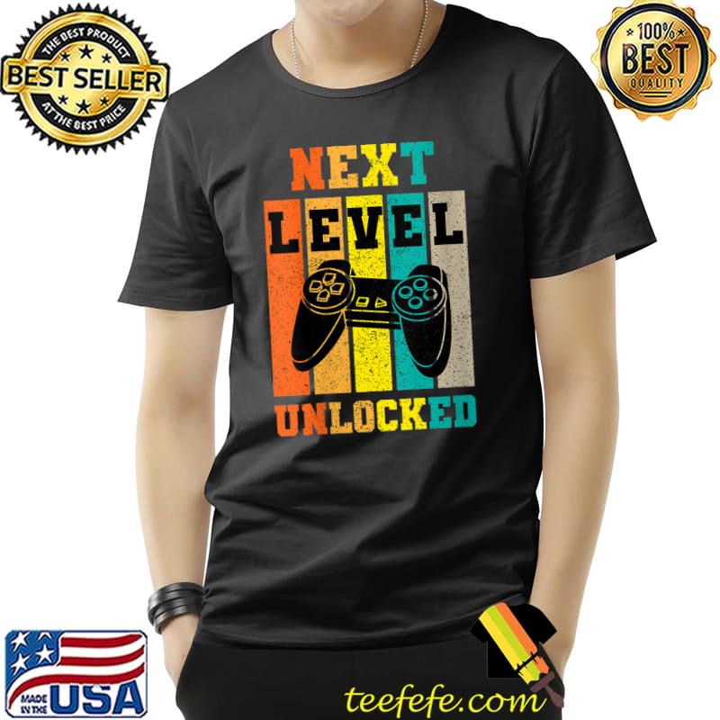 Retro Vintage Gamer Next Level Unlocked T-shirt