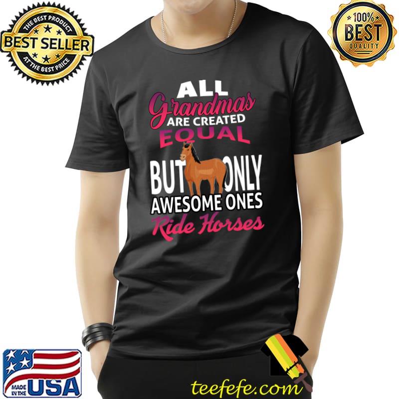 Rodeo Horse Grandma Print Clothes Apparel Trainer Costume T-shirt