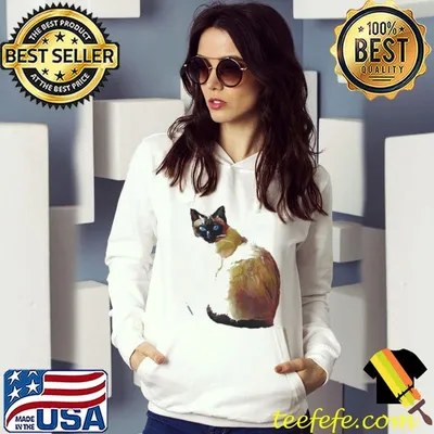 Seal point siamese cat oil painting shirt