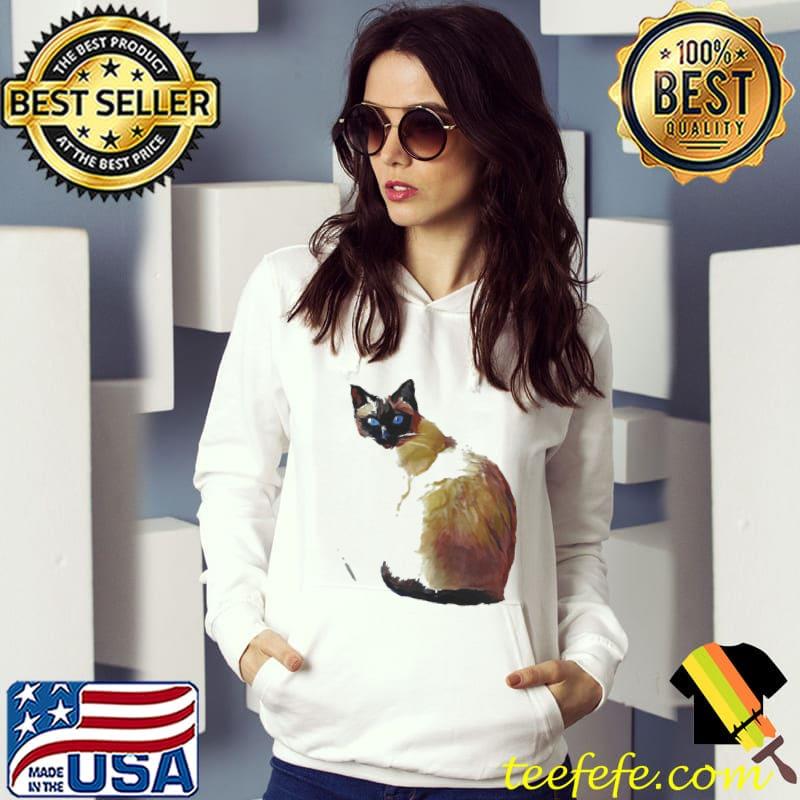 Seal point siamese cat oil painting shirt