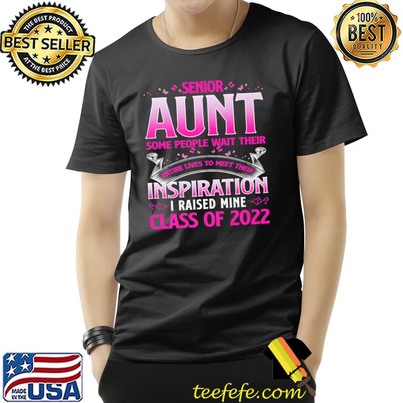 Senior Aunt 2022 Class Of 2022 Grad Heart Graduation Day Premium T-Shirt