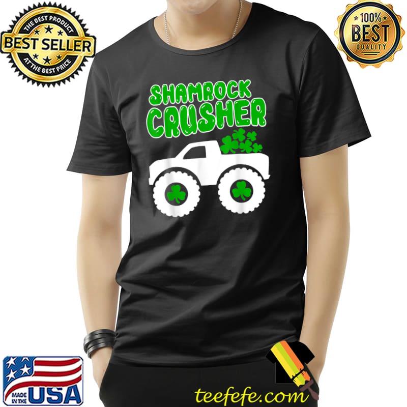Shamrock Crusher Truck Driving Shamrocks St. Patrick's Day T-Shirt