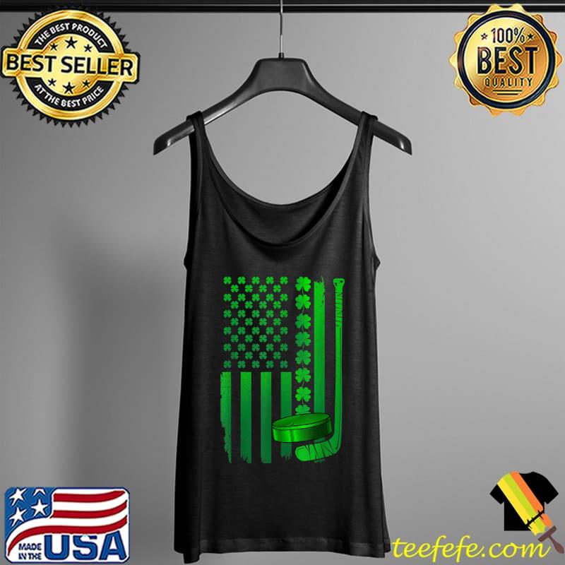 Shamrock Irish American Flag Ice Hockey St Patrick's Day T-Shirt Tank Top Shamrock Irish American Flag Ice Hockey St Patrick's Day T-Shirt Tank Top