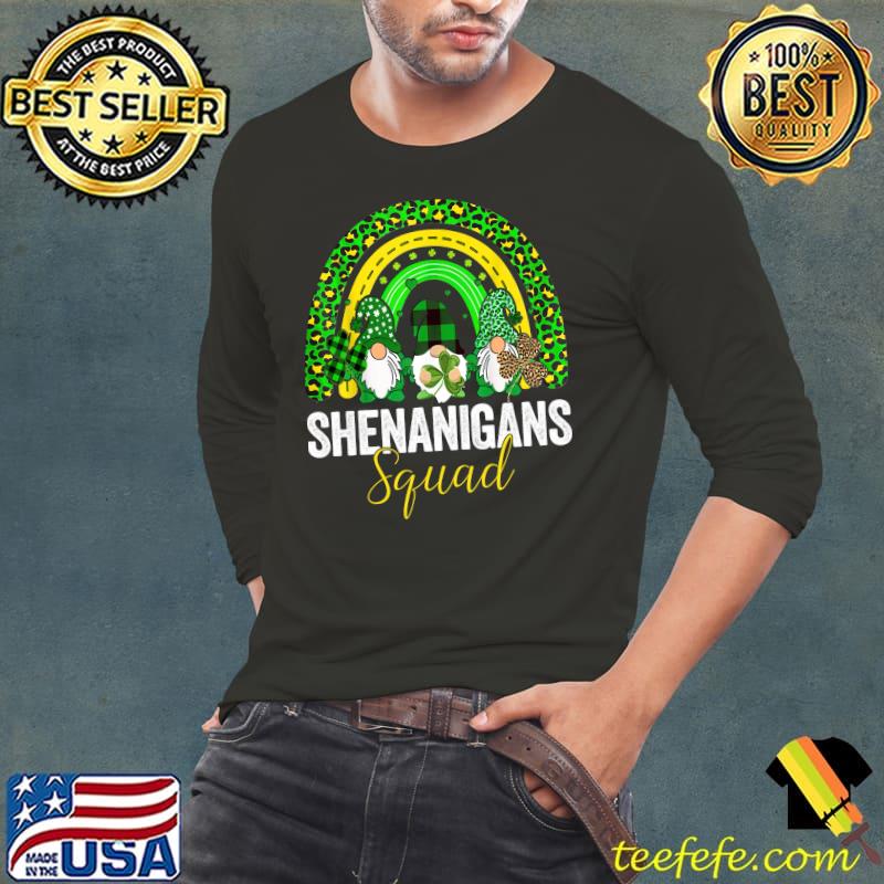 Shenanigans Squad Irish Gnomes Rainbow St. Patrick's Day T- Long Sleeve Tee Shenanigans Squad Irish Gnomes Rainbow St. Patrick's Day T- Long Sleeve Tee