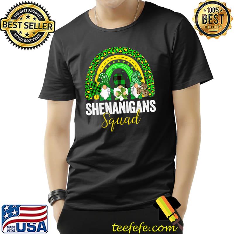 Shenanigans Squad Irish Gnomes Rainbow St. Patrick's Day T-shirt Shenanigans Squad Irish Gnomes Rainbow St. Patrick's Day T-shirt