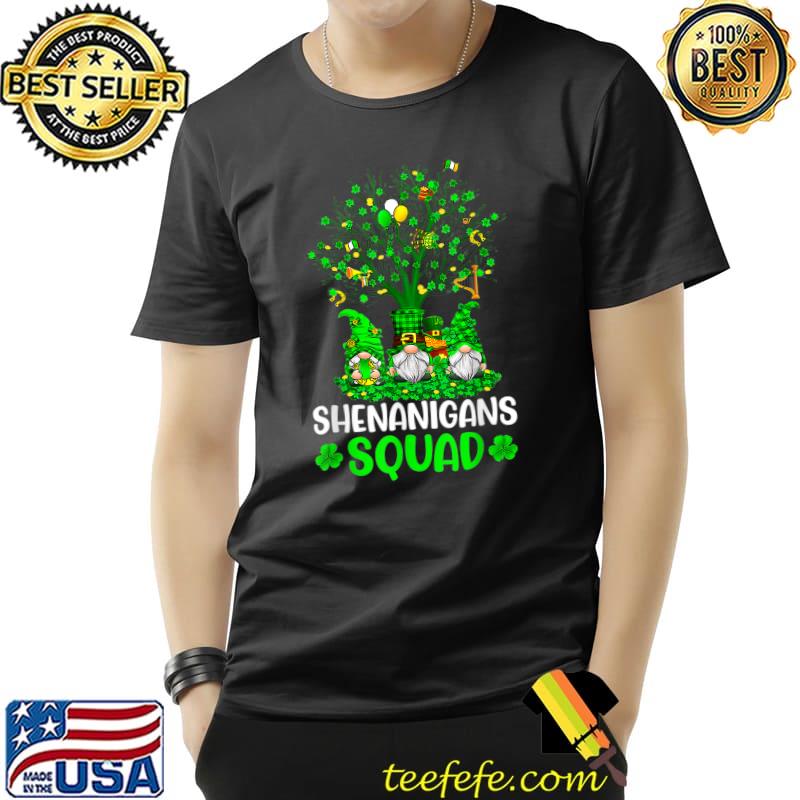 St Patricks Day 2022 Shamrock Irish Gnome Shenanigans Squad T-Shirt