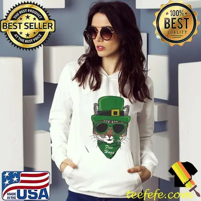 St. patrick's day cat free hugs art shirt