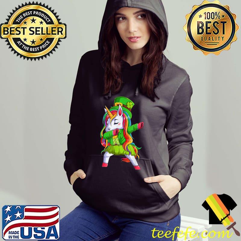 St Patrick's Day Girls Dabbing Unicorn Leprechaun Lepricorn T-Shirt Hoodie St Patrick's Day Girls Dabbing Unicorn Leprechaun Lepricorn T-Shirt Hoodie