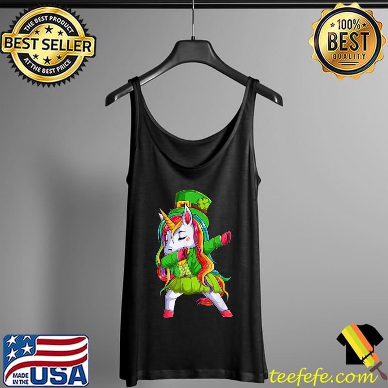 St Patrick's Day Girls Dabbing Unicorn Leprechaun Lepricorn T-Shirt Tank Top St Patrick's Day Girls Dabbing Unicorn Leprechaun Lepricorn T-Shirt Tank Top